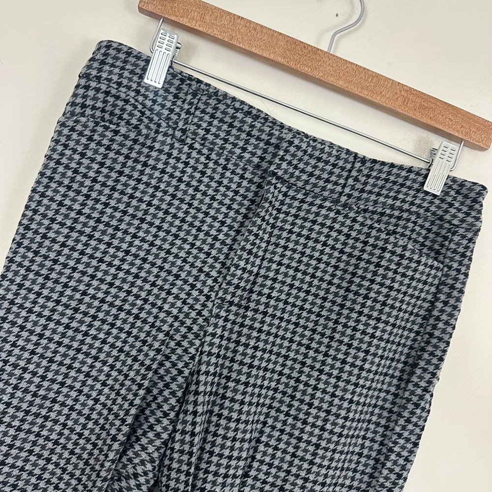 Old Navy Pixie Skinny Pants Gray Black Houndstooth Stretch High Rise Womens 8